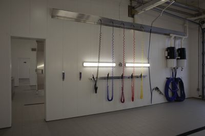 Image showing  96 in. x 4.75 in. x 0.385 in. White Plastic H-Divider Bar Molding