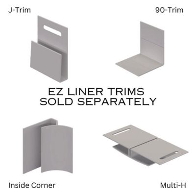 Image showing  16 in. x 96 in. x 3/8 in. White Plastic Interlocking Wall Panel, 5-Pack