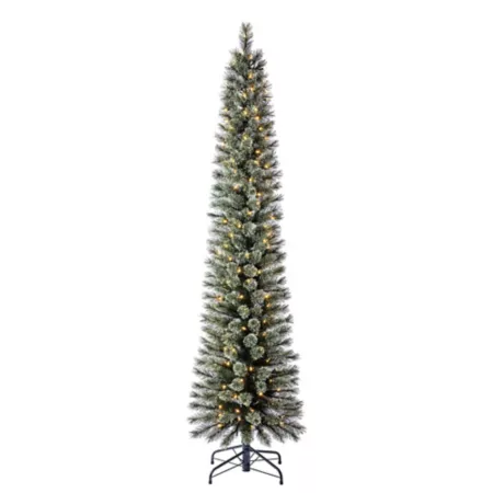 Red Shed 7' Pre-Lit Moordale Pencil Pine Artificial Christmas Trees