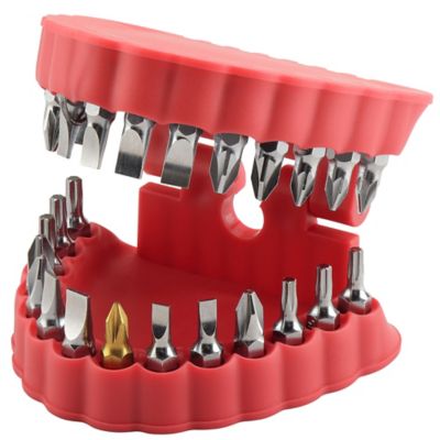 Image showing  Assorted Drill Bit Set with Dental Style Holder, 28 pc.