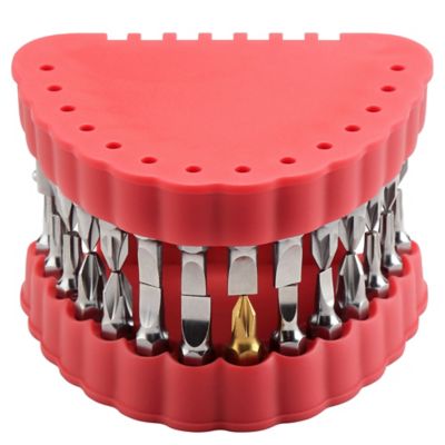 Image showing  Assorted Drill Bit Set with Dental Style Holder, 28 pc.