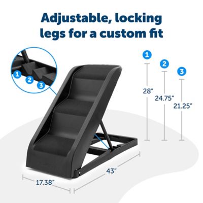 Image showing  3-Step Happy Ride Side Door Pet Stairs for Dogs Up to 200 lb.