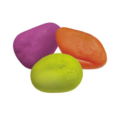 Kurgo Dog Floating Water Toys, for Pool, Beach, or Lake, Easy to See Bright Neon Colors, Skipping Stones - 3-Pack