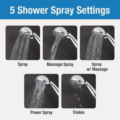 Image showing  Modern 5-Setting Handheld Showerhead in Chrome