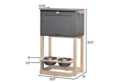 Image showing  Parlor Pet Feeder Station, Gray