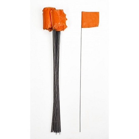 Mutual Industries Medium Wire Marking Flags, Orange