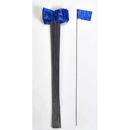Mutual Industries Large Wire Marking Flags, Blue