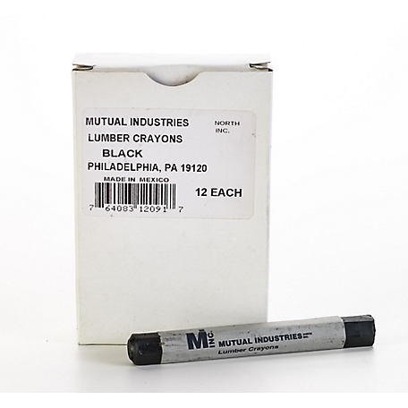 Mutual Industries Lumbar Crayons, Black