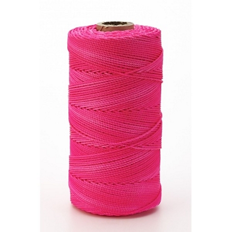 Mutual Industries 18 x 1,090 ft. Twisted Nylon Mason Twine, GLO Pink, 4-Pack