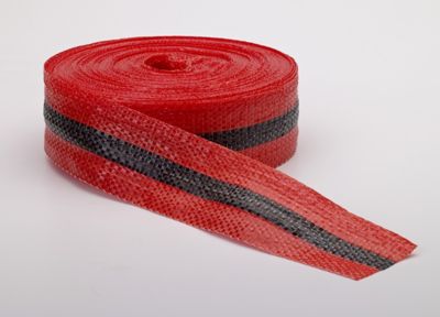 Mutual Industries Woven Barricade Tape, Red/Black