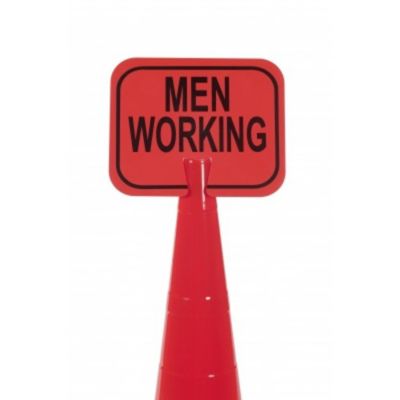Mutual Industries Cone Sign, Men Working