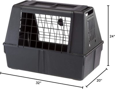 Image showing 1 th Ferplast ATLAS Polypropylene Car Dog Crate, Scenic Black