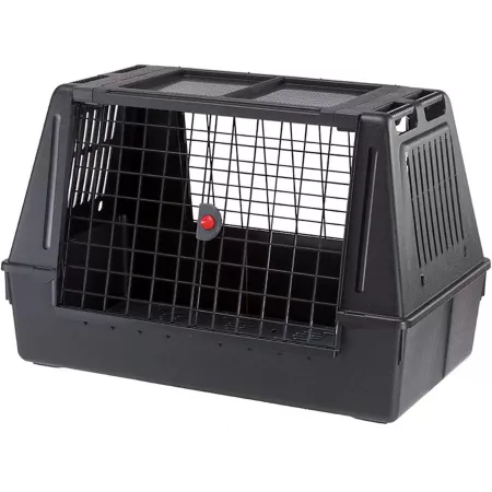 Ferplast ATLAS Polypropylene Dog Car Crate Scenic Black Plastic Crates