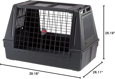 Image showing  ATLAS Polypropylene Car Dog Crate, Scenic Black