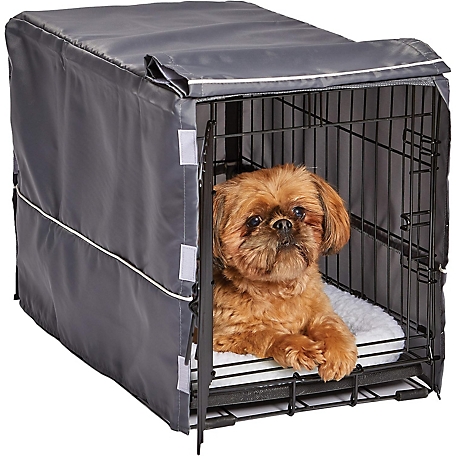 MidWest Homes for Pets Black Polyester Crate Cover