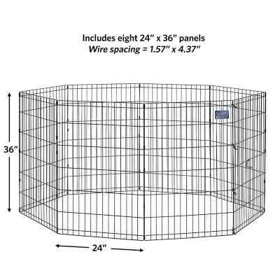 Image showing 1 th MidWest Homes for Pets Exercise Pen, 36 in., Black