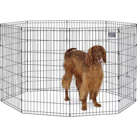 MidWest Homes for Pets Exercise Pen 42-in Black Pet Exercise Pens