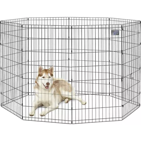 MidWest Homes for Pets Exercise Pen 48-in Black Pet Exercise Pens