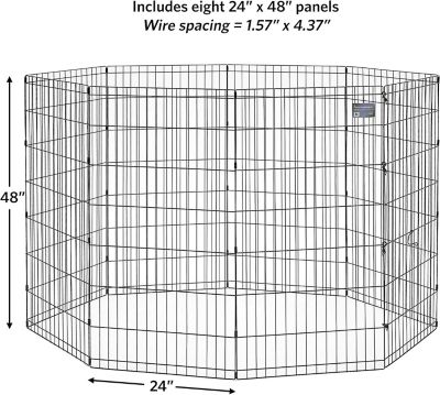 Image showing  Exercise Pen, 48 in., Black