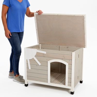 Image showing  Eillo Folding Indoor/Outdoor Wooden Dog House