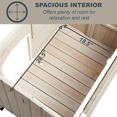 Image showing  Eillo Folding Indoor/Outdoor Wooden Dog House