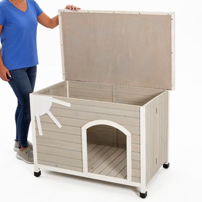 Image showing  Eillo Folding Indoor/Outdoor Wooden Dog House