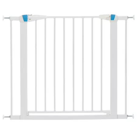 MidWest Homes for Pets 29 in White Steel Light Stripe Gate Pet Gates