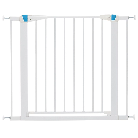 MidWest Homes for Pets 29 in. White Steel Glow Stripe Gate