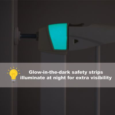 Image showing  29 in. White Steel Glow Stripe Gate