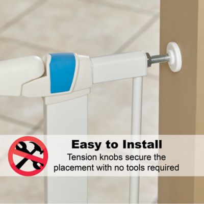 Image showing  29 in. White Steel Glow Stripe Gate