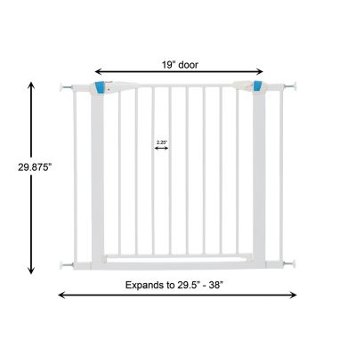 Image showing 5 th MidWest Homes for Pets 29 in. White Steel Glow Stripe Gate