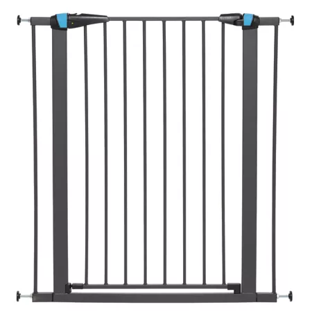 MidWest Homes for Pets 39 in Graphite Steel Light Stripe Gate Pet Gates