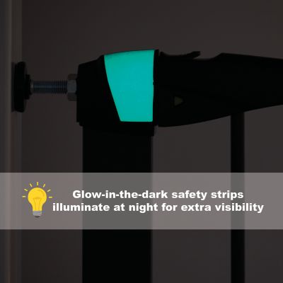 Image showing  39 in. Graphite Steel Glow Stripe Gate