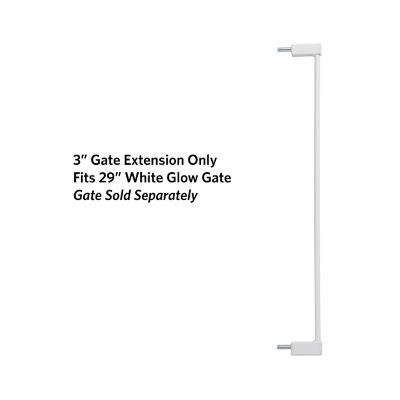 Image showing  3 in. White Extension Glow Steel Gate 29 in.