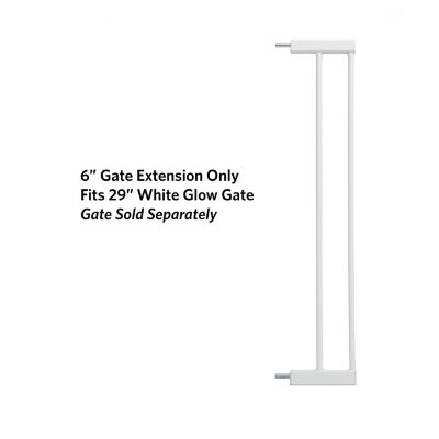 Image showing  6 in. White Extension Glow Steel Gate 29 in.