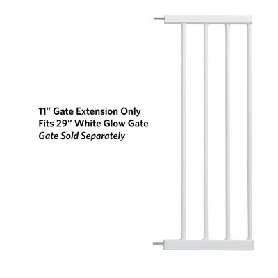 Image showing  11 in. White Extension Glow Steel Gate 29 in.