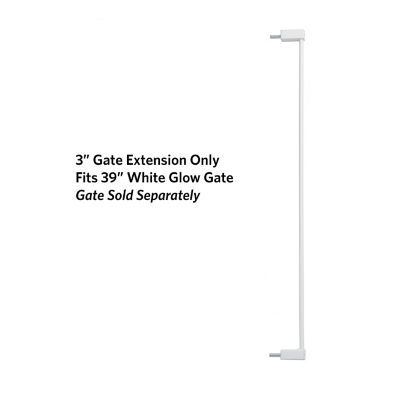 Image showing  3 in. White Extension Glow Steel Gate 39 in.