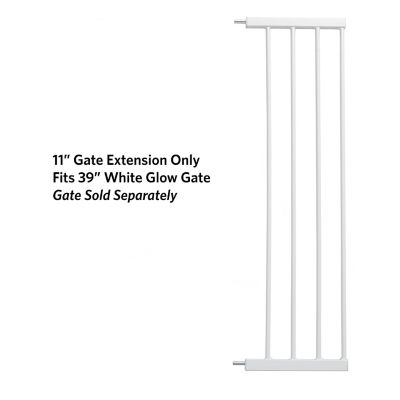 Image showing  11 in. White Extension Glow Steel Gate 39 in.