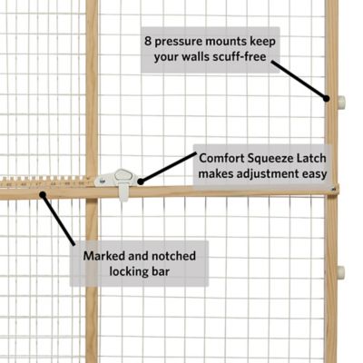 Image showing  Wood Gate 24 in. Wire Mesh Up To 41 in.