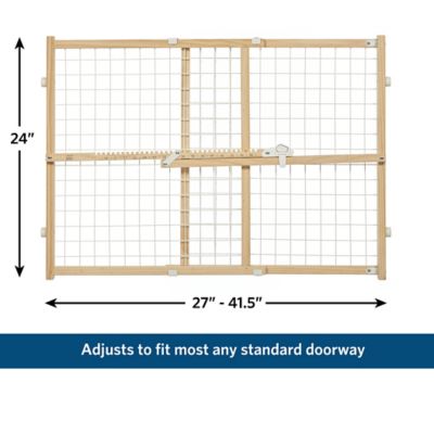 Image showing 5 th MidWest Homes for Pets Wood Gate 24 in. Wire Mesh Up To 41 in.