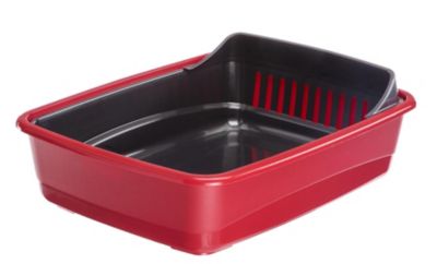 Ferplast Ariel Cat Litter Box, Red