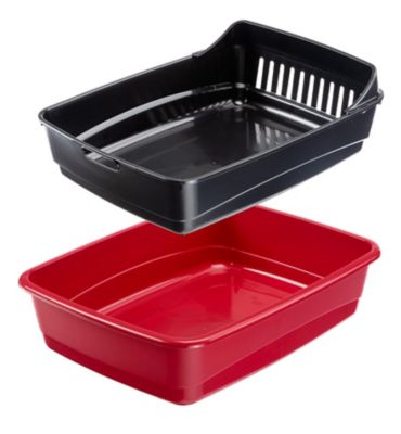 Image showing  Ariel Cat Litter Box, Red