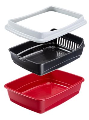 Image showing  Ariel Plus Cat Litter Box, Red