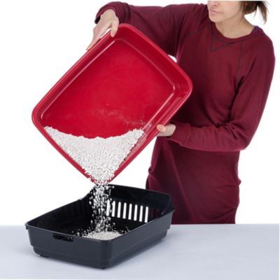 Image showing 6 th Ferplast Ariel Plus Cat Litter Box, Red