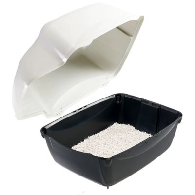 Image showing  Cosmic Hooded Cat Litter Box, Black