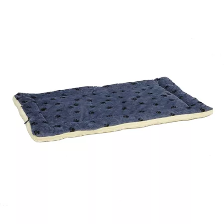 MidWest Homes for Pets Fleece/Paw Print Blue Reversible Crate Mats