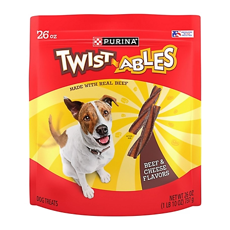 Purina Twistables Beef and Cheese Flavor Treats for Dogs - 26 oz. Pouch