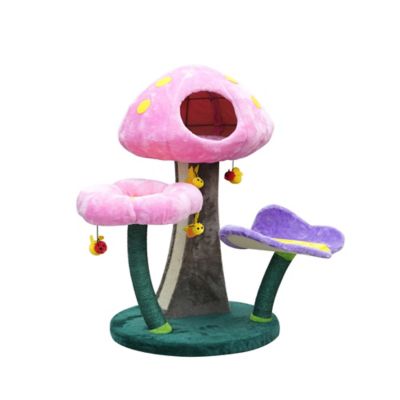 Catry 31.1 in. Wonderland Cat Tree with Garden Inspired Condo and Perches