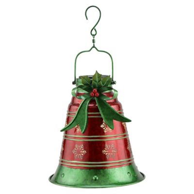 Red Shed Metal Christmas Bell Solar-Powered Light