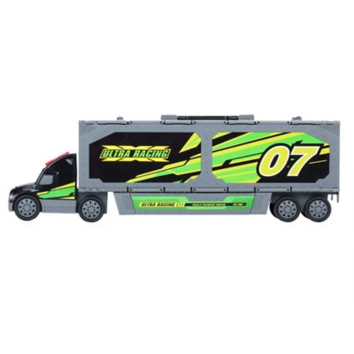 Image showing  Deluxe Die Cast Car Hauler with 10 Cars